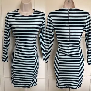 NWT French Connection Blue Stripped Dress 6